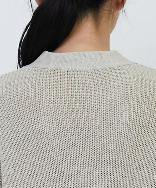LOISIR（ロワズィール）の「エステル和紙片畦編みカーディガン（カーディガン/ボレロ・レディース・ベージュ/グレー/グリーン・FREE）」の19枚目の写真