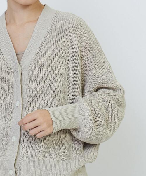 LOISIR（ロワズィール）の「エステル和紙片畦編みカーディガン（カーディガン/ボレロ・レディース・ベージュ/グレー/グリーン・FREE）」の20枚目の写真