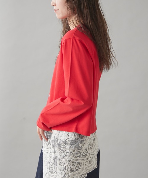 GEVACO（ゲバコ）の「【GEVACO】クルーネックショートカーディガン（カーディガン/ボレロ・レディース・グレー/イエロー/ブルー/レッド/グリーン・ONE SIZE）」の7枚目の写真