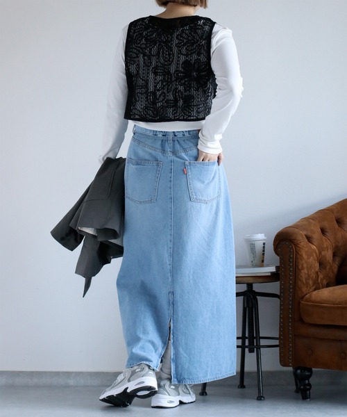 セール】〈セットアップ対応〉ニットコード刺繍ベスト（ベスト