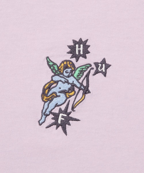 HUF(ハフ)の「CUPID LS WASHED TEE / HUF ハフ ロンT Tシャツ(Tシャツ/カットソー・メンズ・ナチュラル/ブラック/パープル・SMALL/MEDIUM/LARGE/X-LARGE/XX-LARGE)」の9枚目の写真