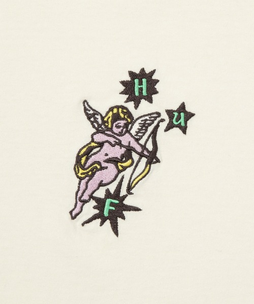 HUF(ハフ)の「CUPID LS WASHED TEE / HUF ハフ ロンT Tシャツ(Tシャツ/カットソー・メンズ・ナチュラル/ブラック/パープル・SMALL/MEDIUM/LARGE/X-LARGE/XX-LARGE)」の8枚目の写真