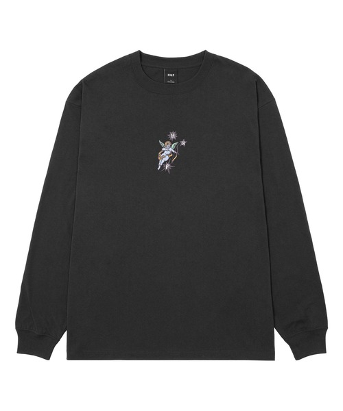 HUF(ハフ)の「CUPID LS WASHED TEE / HUF ハフ ロンT Tシャツ(Tシャツ/カットソー・メンズ・ナチュラル/ブラック/パープル・SMALL/MEDIUM/LARGE/X-LARGE/XX-LARGE)」の11枚目の写真