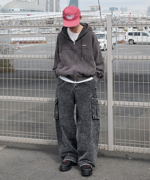 Perushu(ペルーシュ)の「vintage like draw cord wide cargo pants ビンテージライクドローコードワイドカーゴパンツ(カーゴパンツ・メンズ・ブラック/カーキ/ベージュ・SMALL/MEDIUM/LARGE)」の20枚目の写真