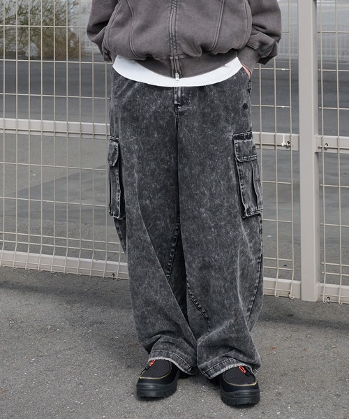 セール】vintage like draw cord wide cargo pants ビンテージ