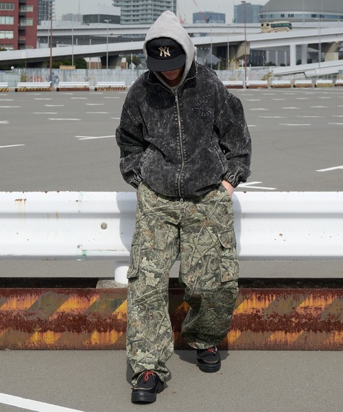 Perushu(ペルーシュ)の「vintage like draw cord wide cargo pants ビンテージライクドローコードワイドカーゴパンツ(カーゴパンツ・メンズ・ブラック/カーキ/ベージュ・SMALL/MEDIUM/LARGE)」の5枚目の写真