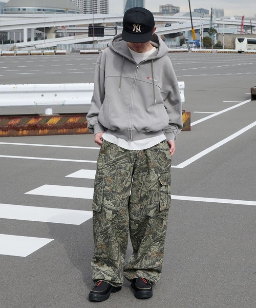 Perushu(ペルーシュ)の「vintage like draw cord wide cargo pants ビンテージライクドローコードワイドカーゴパンツ(カーゴパンツ・メンズ・ブラック/カーキ/ベージュ・SMALL/MEDIUM/LARGE)」の7枚目の写真