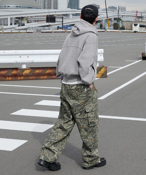Perushu(ペルーシュ)の「vintage like draw cord wide cargo pants ビンテージライクドローコードワイドカーゴパンツ(カーゴパンツ・メンズ・ブラック/カーキ/ベージュ・SMALL/MEDIUM/LARGE)」の8枚目の写真