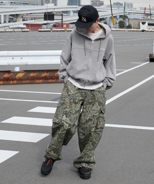 Perushu(ペルーシュ)の「vintage like draw cord wide cargo pants ビンテージライクドローコードワイドカーゴパンツ(カーゴパンツ・メンズ・ブラック/カーキ/ベージュ・SMALL/MEDIUM/LARGE)」の10枚目の写真