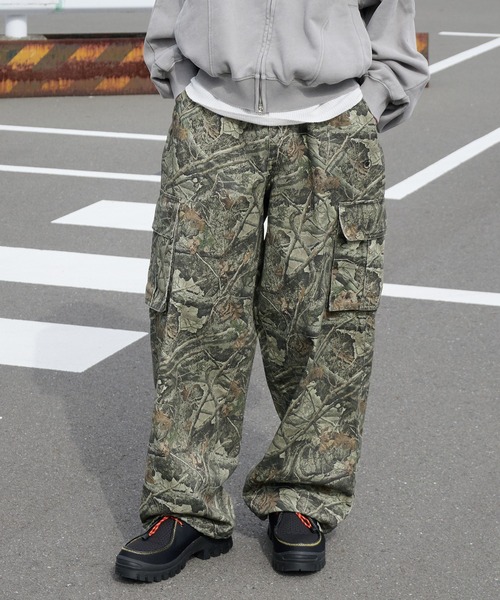 Perushu(ペルーシュ)の「vintage like draw cord wide cargo pants ビンテージライクドローコードワイドカーゴパンツ(カーゴパンツ・メンズ・ブラック/カーキ/ベージュ・SMALL/MEDIUM/LARGE)」の11枚目の写真
