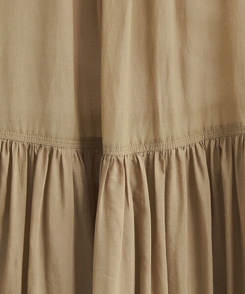 green label relaxing(グリーンレーベルリラクシング)の「ボイル ギャザー ハオリ ショートスリーブ ワンピース(ワンピース・レディース・ベージュ/ダークグリーン/ブラック・FREE)」の21枚目の写真