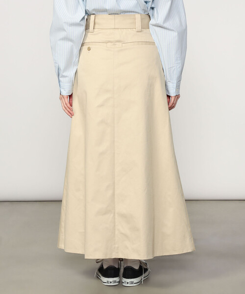 SCYE BASICS（サイベーシックス）の「SCYE BASICS | サンホアキンチノ フレアスカート WOMEN（スカート・レディース・ベージュ系その他・38）」の9枚目の写真