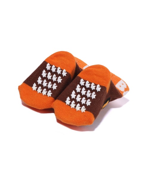 A BATHING APE（アベイシングエイプ）の「MILO FACE BABY SOCKS（ベビーギフト・キッズ・ブラック/ブラウン/ホワイト・SMALL）」の6枚目の写真