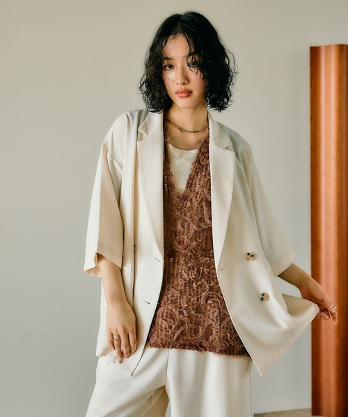 A様確認用 LEPSIM（レプシィム）の「ニュアンス柄レーシーベスト 242836（ベスト