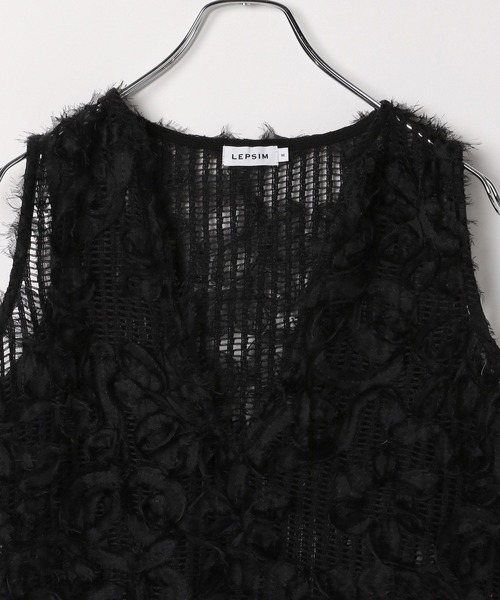 状態悪　確認用 LEPSIM（レプシィム）の「ニュアンス柄レーシーベスト 242836（ベスト