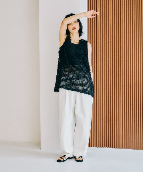 セール】ニュアンス柄レーシーベスト 242836（ベスト）｜LEPSIM