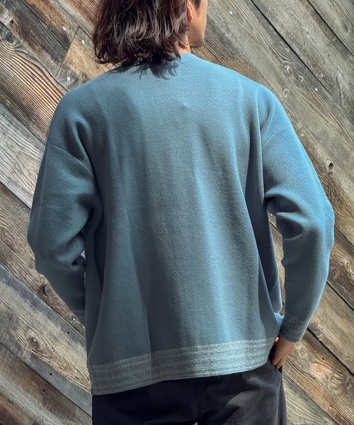 TCSS（ティーシーエスエス）の「CARDIGAN/Critical Slideクリティカルスライド(TCSS)ワンポイントブランドロゴカーディガン（カーディガン/ボレロ・メンズ・オリーブ/ブルー・MEDIUM/LARGE）」の7枚目の写真