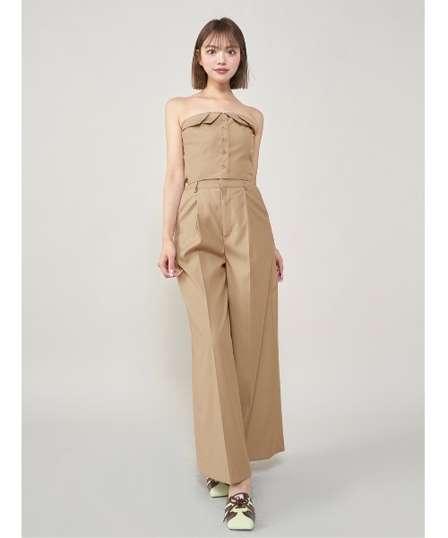 Darich（ダーリッチ）の「カラーデザインベアトップ（チューブトップ・レディース・グレー/サックスブルー/ベージュ/ライム/ピンク・FREE）」の17枚目の写真