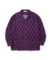 PLAID OPEN COLLAR L/S SH