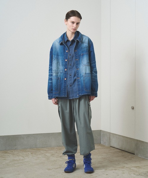 TROVE（トローヴ）の「TROVE x SHINSUKE KAWAHARA / DENIM JKT（デニムジャケット・メンズ・インディゴブルー/キナリ・1/3）」の12枚目の写真