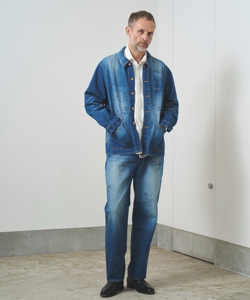 TROVE（トローヴ）の「TROVE x SHINSUKE KAWAHARA / DENIM JKT（デニムジャケット・メンズ・インディゴブルー/キナリ・1/3）」の13枚目の写真