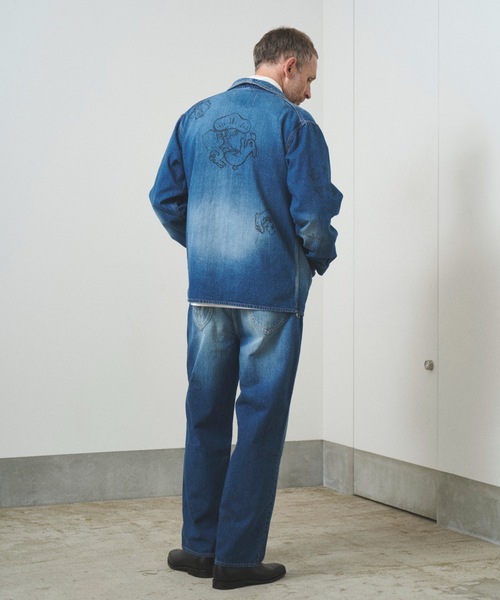 TROVE（トローヴ）の「TROVE x SHINSUKE KAWAHARA / DENIM JKT（デニムジャケット・メンズ・インディゴブルー/キナリ・1/3）」の14枚目の写真