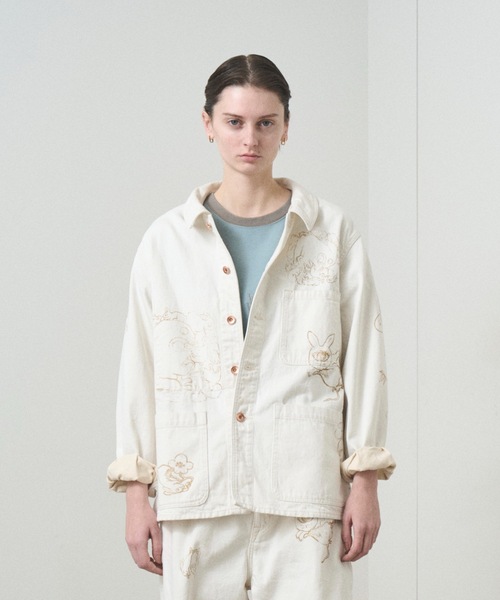 TROVE（トローヴ）の「TROVE x SHINSUKE KAWAHARA / DENIM JKT（デニムジャケット・メンズ・インディゴブルー/キナリ・1/3）」の18枚目の写真