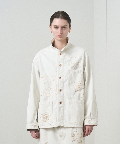 TROVE（トローヴ）の「TROVE x SHINSUKE KAWAHARA / DENIM JKT（デニムジャケット・メンズ・インディゴブルー/キナリ・1/3）」の19枚目の写真