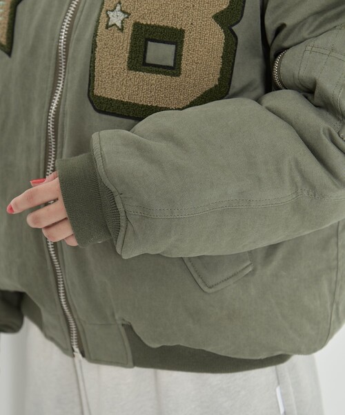 BASICKS(ベイシックス)の「【BASICKS/ベーシックス】x F.M.C.D / Varsity Cotton Bomber Jacket/ボンバージャケット/ブルゾン(その他アウター・レディース・カーキ・S)」の6枚目の写真