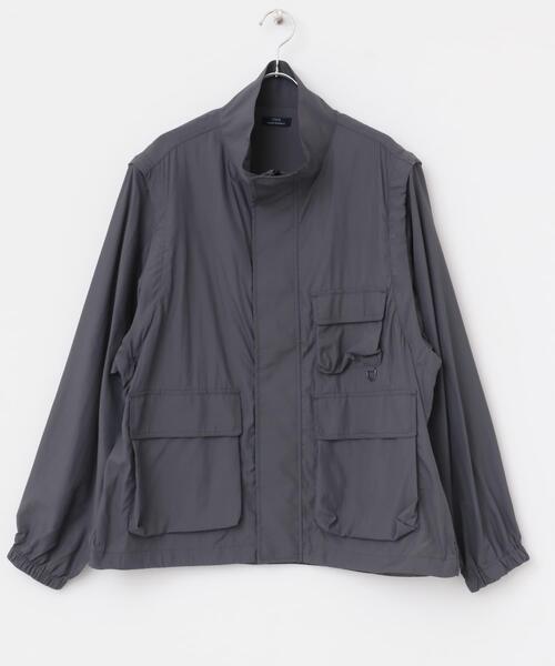 ITEMS URBANRESEARCH(アイテムズ アーバンリサーチ)の「『セットアップ対応』スーパーライトナイロン2wayブルゾン(ブルゾン・メンズ・ブラック/チャコールグレー・MEDIUM/LARGE)」の8枚目の写真