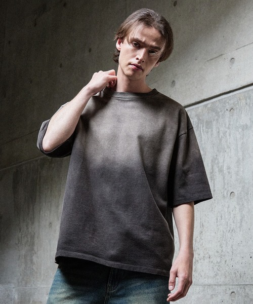 CLEL（クレイル）の「【CLEL】High Vintage Design Basic Short Sleeve T-shirt/ハイヴィンテージデザイン ベーシック半袖Tシャツ（Tシャツ/カットソー・メンズ・ホワイト系/グレー系/ブラック系/ブラック系1/グレー系1/ワイン系・XS/S/M/L）」の8枚目の写真
