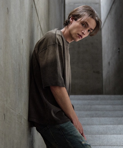 CLEL（クレイル）の「【CLEL】High Vintage Design Basic Short Sleeve T-shirt/ハイヴィンテージデザイン ベーシック半袖Tシャツ（Tシャツ/カットソー・メンズ・ホワイト系/グレー系/ブラック系/ブラック系1/グレー系1/ワイン系・XS/S/M/L）」の9枚目の写真