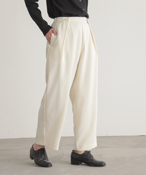 for/c（フォーシー）の「サマーツイードウエスト釦パンツ【サスティナブル】（その他パンツ・レディース・アイボリー/チャコールグレー・PM/TM/LL/M/L）」の6枚目の写真