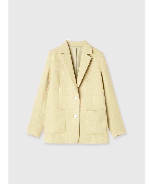 EIMY ISTOIRE（エイミーイストワール）の「ツイードテーラードジャケット（テーラードジャケット・レディース・キャメル/ネイビー/イエロー・F）」の3枚目の写真