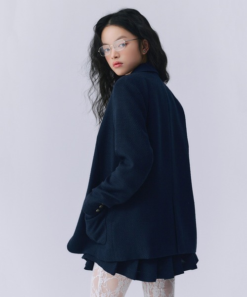 EIMY ISTOIRE（エイミーイストワール）の「ツイードテーラードジャケット（テーラードジャケット・レディース・キャメル/ネイビー/イエロー・F）」の7枚目の写真