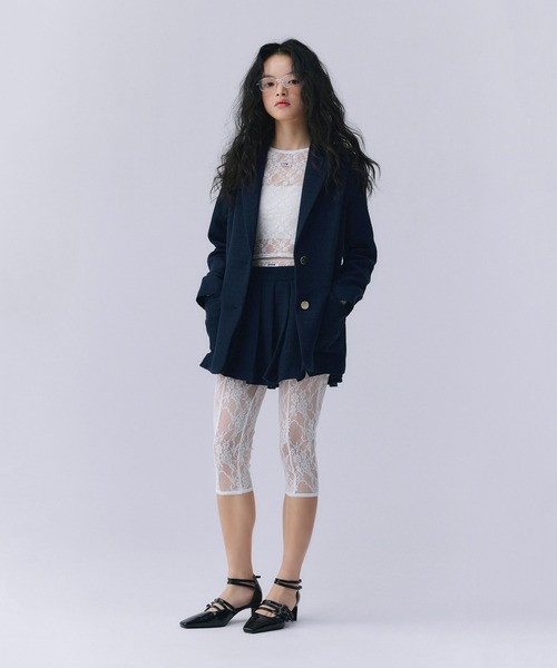 EIMY ISTOIRE（エイミーイストワール）の「ツイードテーラードジャケット（テーラードジャケット・レディース・キャメル/ネイビー/イエロー・F）」の6枚目の写真