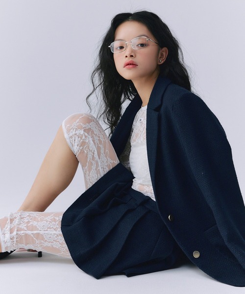 EIMY ISTOIRE（エイミーイストワール）の「ツイードテーラードジャケット（テーラードジャケット・レディース・キャメル/ネイビー/イエロー・F）」の19枚目の写真