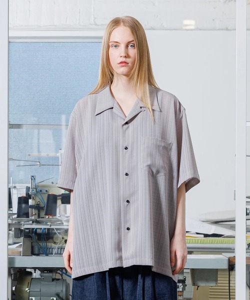 VOAAOV(ヴォアーブ)の「【VOAAOV】 MELANGE RANDOM CHECK Short Sleeve Shirt(シャツ/ブラウス・メンズ・ブラック/オフホワイト/グレー/ブラウン・2/1)」の3枚目の写真
