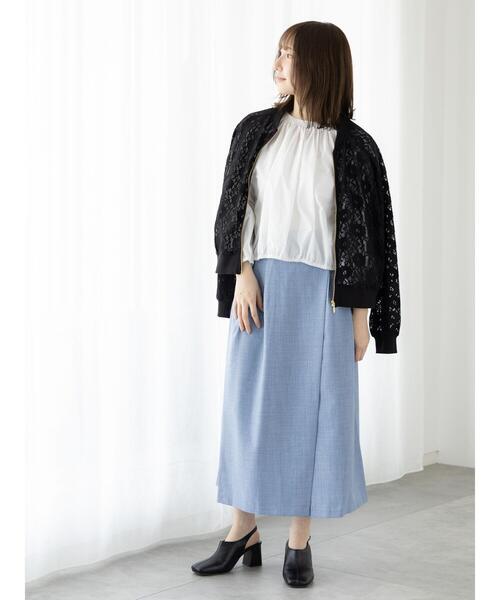 Te chichi TERRASSE（テチチテラス）の「麻調ボタンスカーチョ（その他パンツ・レディース・ブラック/ブルー/ベージュ・F）」の10枚目の写真