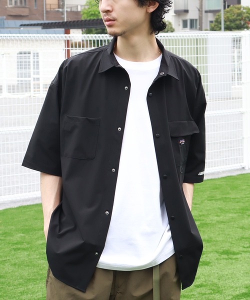 GERRY(ジェリー)の「【GERRY/ジェリー】 接触冷感 ナイロンタスラン 半袖シャツ(シャツ/ブラウス・メンズ・ブラック/カーキ/グレイッシュベージュ/ブラウン・LL/M/L)」の6枚目の写真