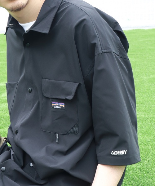 GERRY(ジェリー)の「【GERRY/ジェリー】 接触冷感 ナイロンタスラン 半袖シャツ(シャツ/ブラウス・メンズ・ブラック/カーキ/グレイッシュベージュ/ブラウン・LL/M/L)」の9枚目の写真