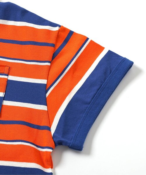 BREEZE（ブリーズ）の「【B NEW JACK】マルチボーダー半袖Tシャツ_ジュニア対応（Tシャツ/カットソー・キッズ・ブラウン/オレンジ/イエロー・90/100/110/120/130/140/150/160）」の12枚目の写真