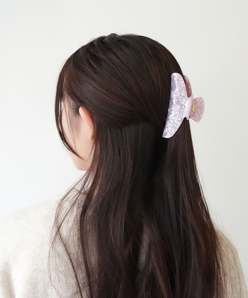 ❥❥厳選クリップコーナー115キラキラパール付ハートのバンズクリップ