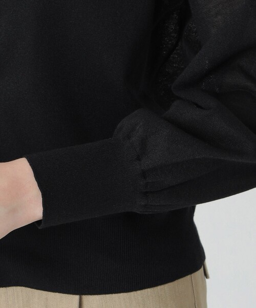 BLUE LABEL CRESTBRIDGE（ブルーレーベルクレストブリッジ）の「シアーニットカーディガン（カーディガン/ボレロ・レディース・ブラック/オフホワイト・38）」の12枚目の写真