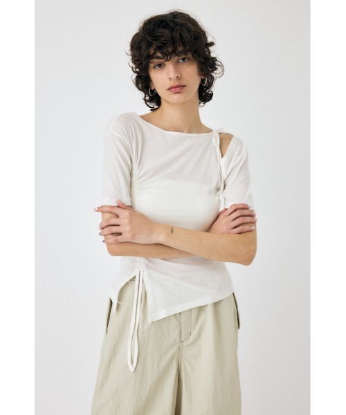 セール】ONE SHOULDER TIED NECK Tシャツ（Tシャツ/カットソー