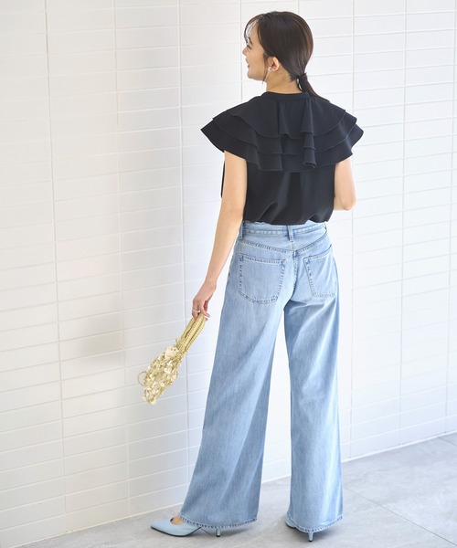ルイルエブティック RUIRUE BOUTIQUE エアリーフリルサマーブラウス （イエロー） 洗える ｜ エアリー フリル サマー ブラウス ｜ レディース