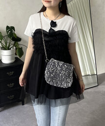 prose verse | フリルチュールドッキングペプラムTシャツ(Tシャツ/カットソー)