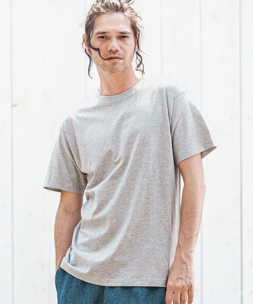 CAMBIO（カンビオ）の「mt9754- ライトオンスベーシックTシャツ（Tシャツ/カットソー・メンズ・ホワイト/ブラック/ネイビー/ヘザーグレー/チャコール・S/M/L/XL）」の17枚目の写真