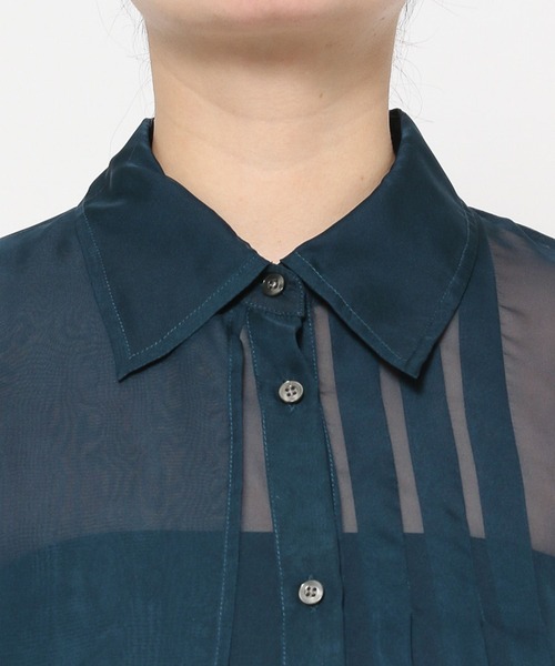 HARE(ハレ)の「シアープリーツシャツ(HARE)(シャツ/ブラウス・レディース・パープル/ホワイト/ブラック/ブルー/オレンジ・FREE)」の20枚目の写真