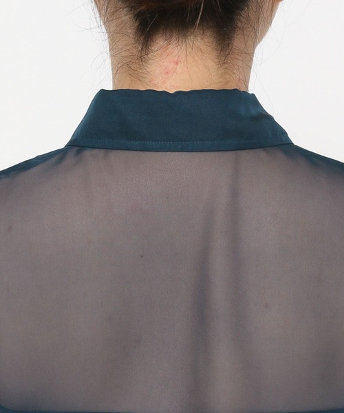 HARE(ハレ)の「シアープリーツシャツ(HARE)(シャツ/ブラウス・レディース・パープル/ホワイト/ブラック/ブルー/オレンジ・FREE)」の21枚目の写真